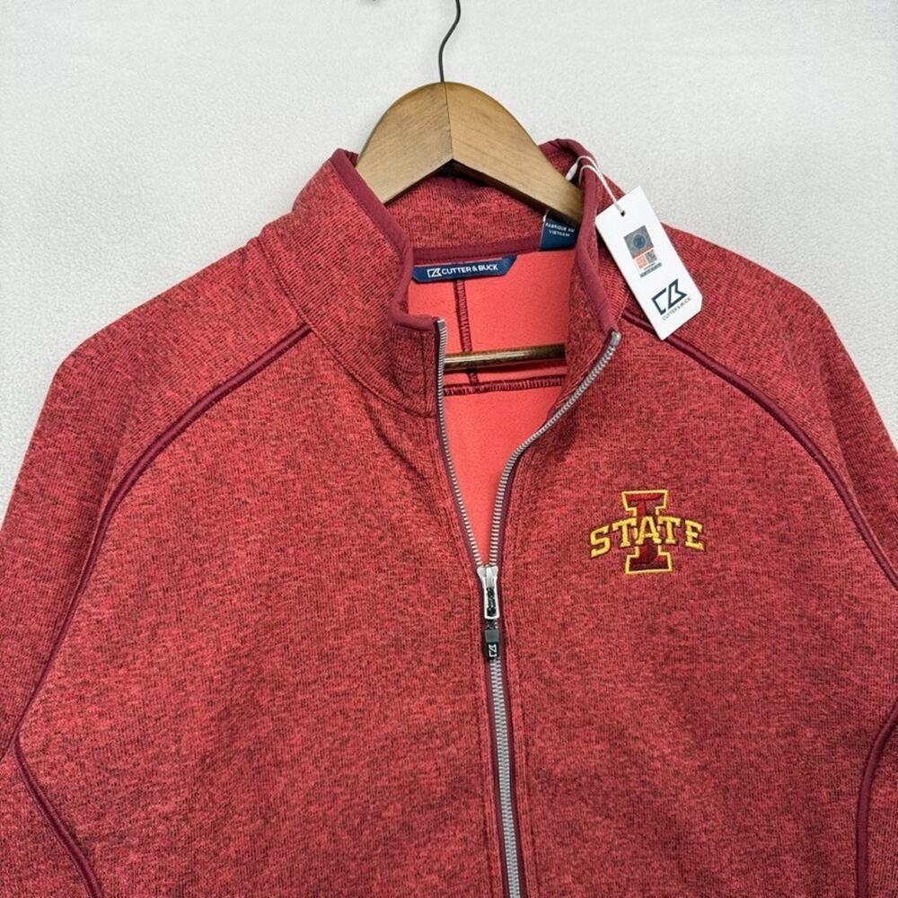 Iowa State University Jacket Men's 3XL Red Embroidered Logo Pockets Solid NEW